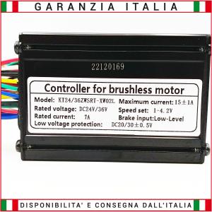 KT Control unit 24/36V 15A - 250/350W - With and Without Hall Sensors - standard connection