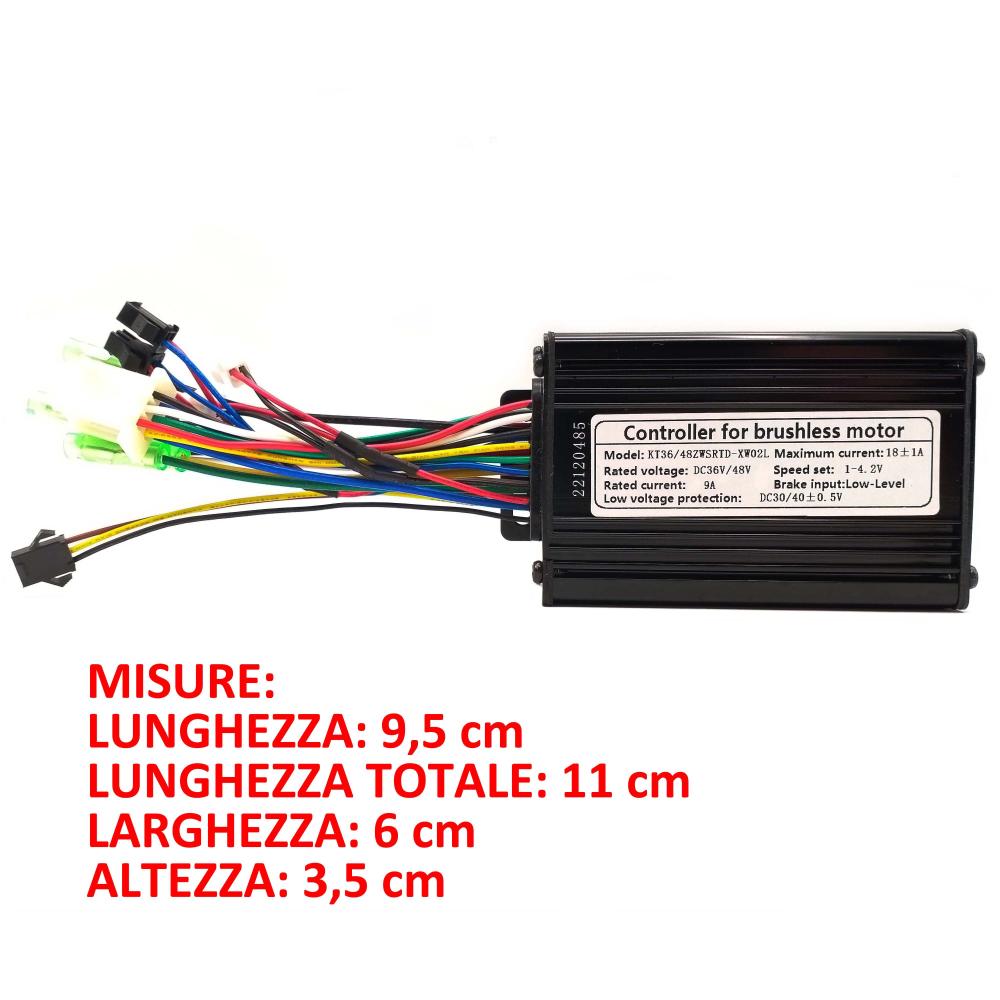 Centralina KT 36/48V 18A - 350/500W - con e senza sensori Hall - connessione standard