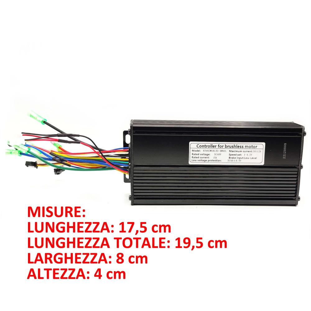 Centralina KT 48Volt 30A - 750/1000W - con e senza sensori hall - Connessione standard