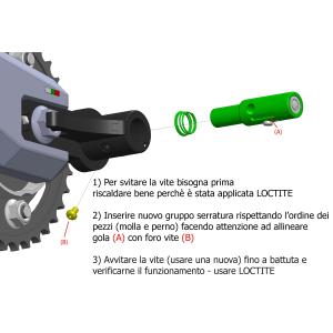 Assemblato RICAMBIO PERNO SERRATURA ELETTRONICA PER BLOCCARUOTA PERNO 45mm Completo di Serratura Meroni