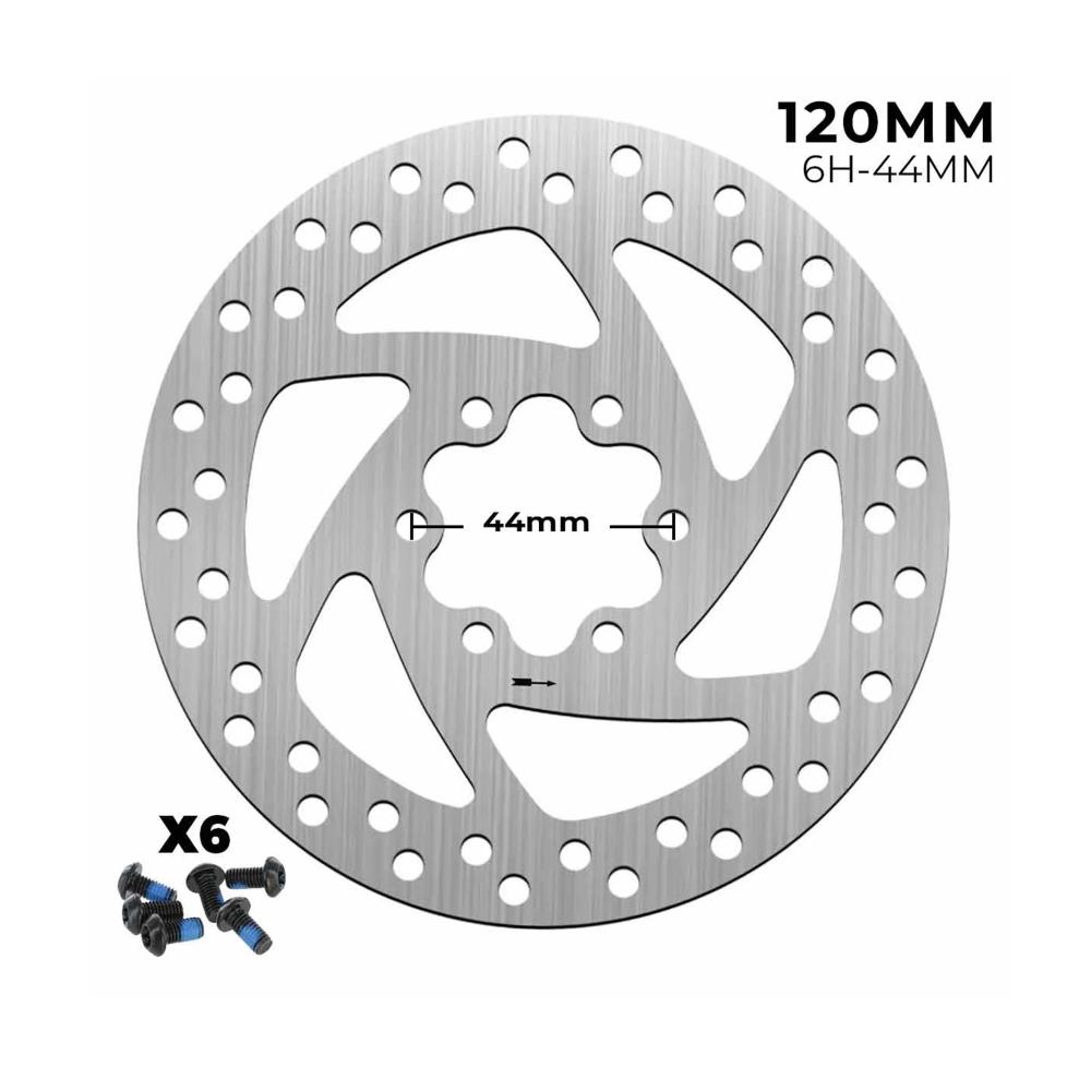 120mm brake disc for Cecotec Outsider / Bongo A series and similar (6H -44MM)