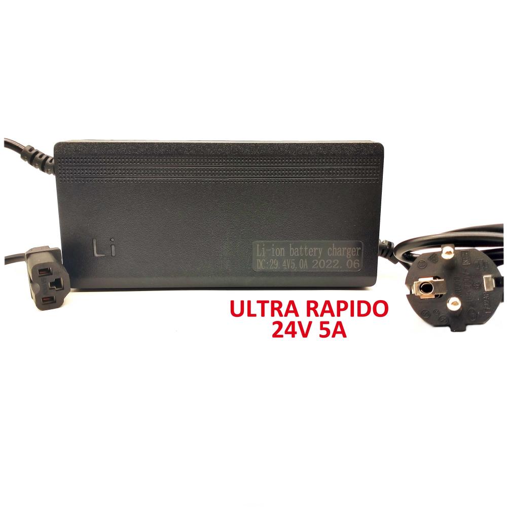 Caricabatterie ultra rapido per batterie al LITIO 24V 5A