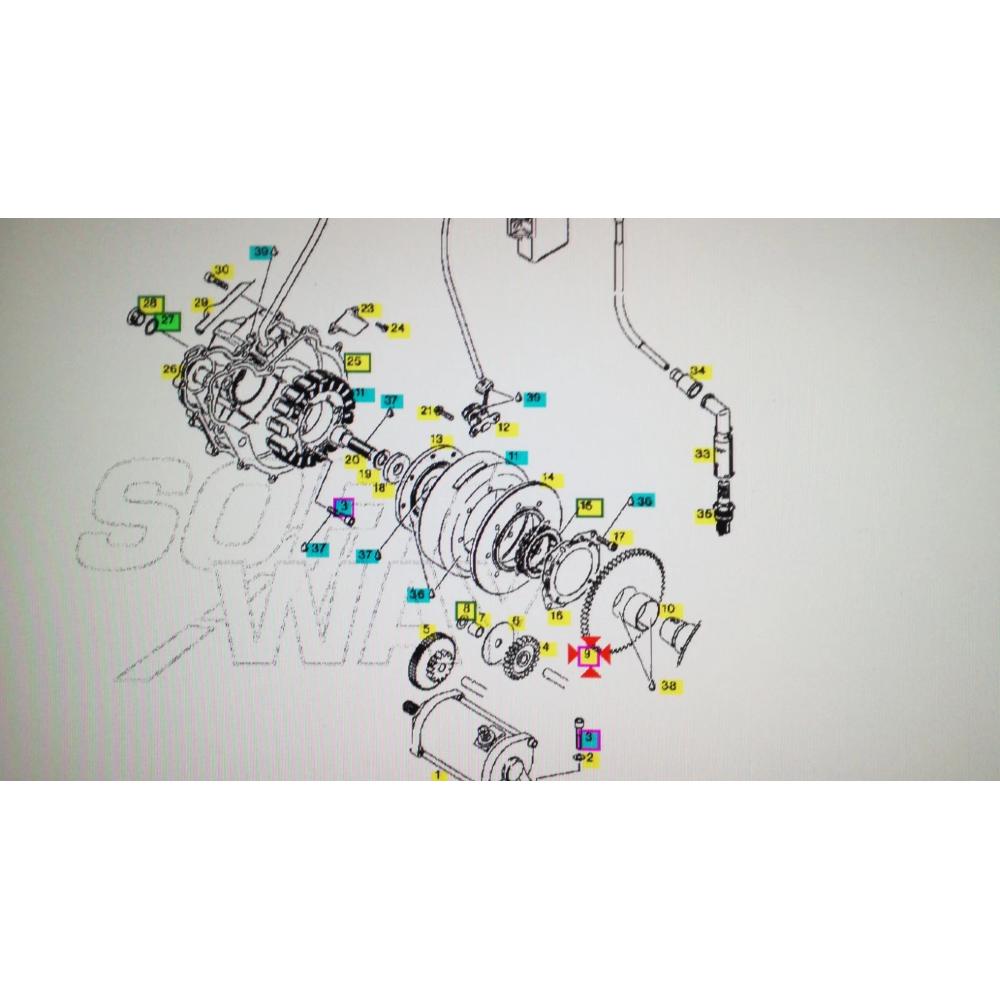 PIAGGIO CAD.AP0234612 INGRANAGGIO LIBERO FOLLO 55DENTI PER APRILIA PEGASO650