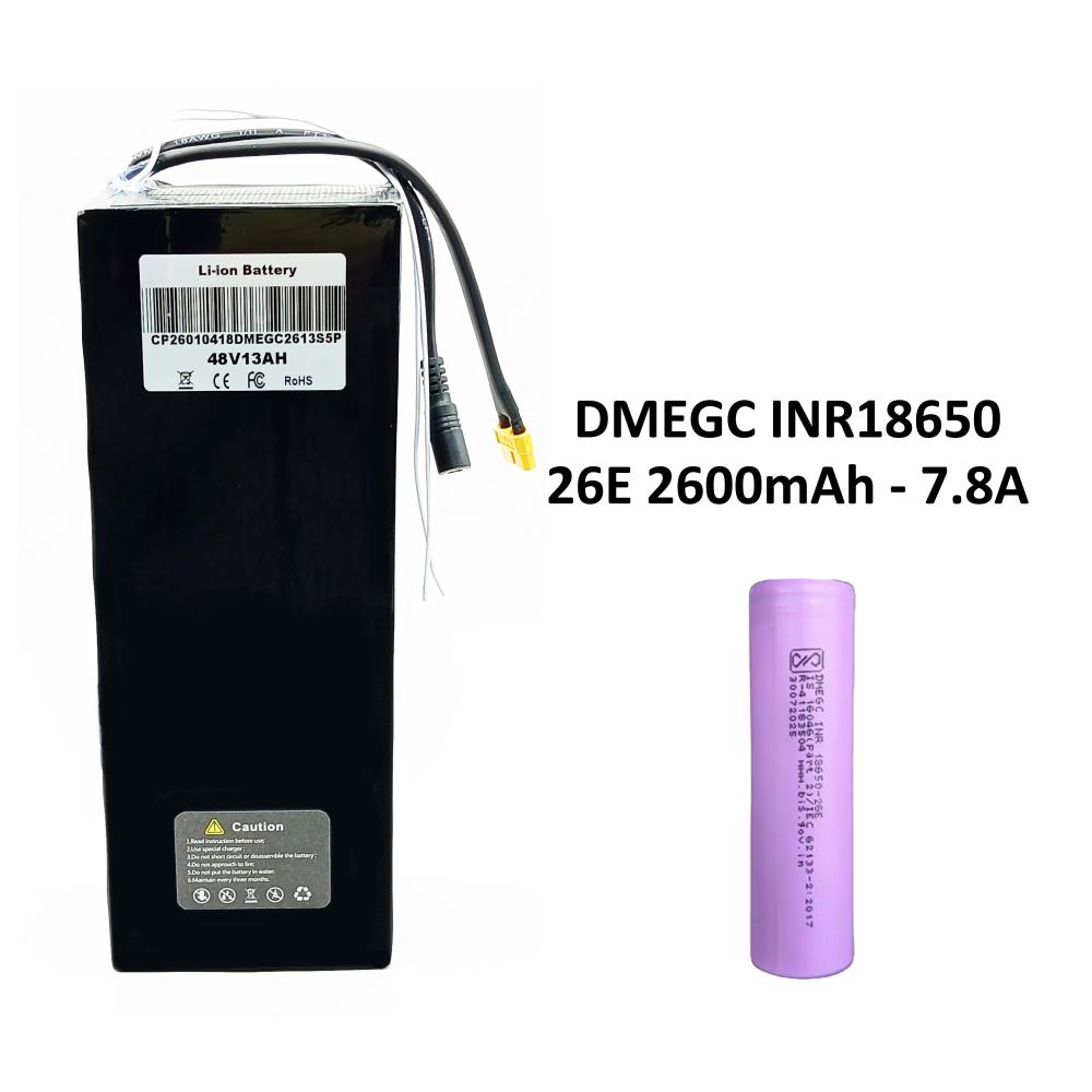 Internal 48 Volt 13 Ah Lithium Battery (624 Wh) Electric Bike Scooter
