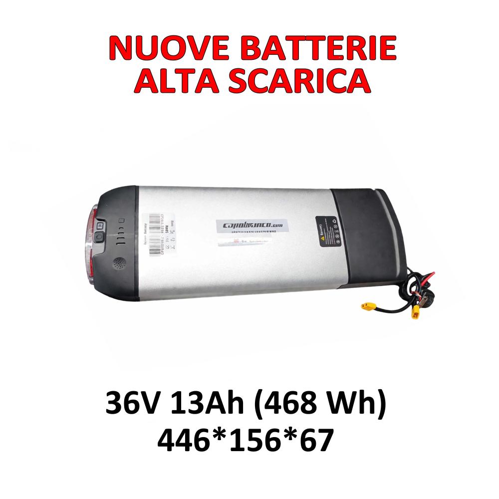 BATTERIA PORTAPACCHI LITIO 36 Volt 13 AhALTA SCARICA (468 Wh)