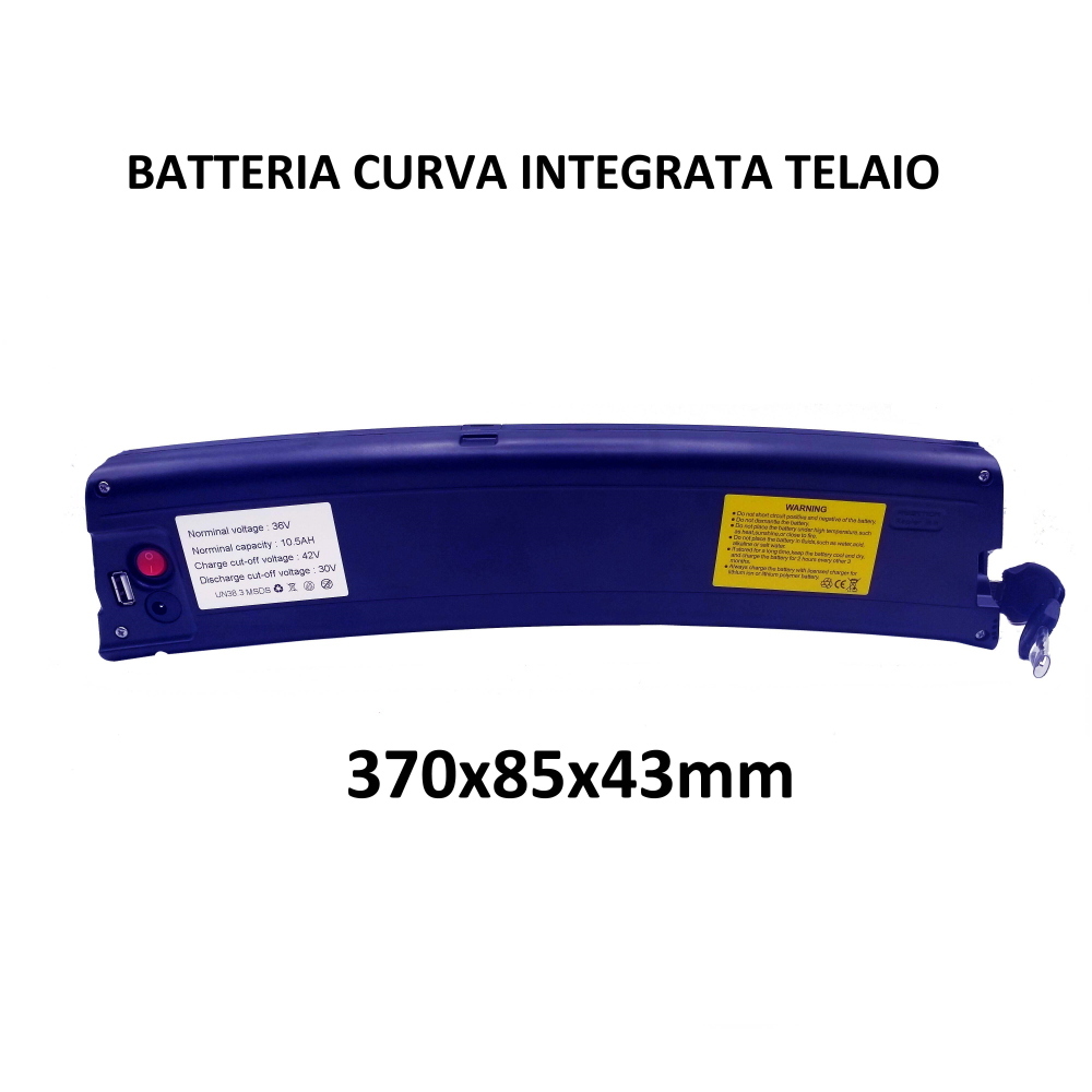 36 Volt 10 Ah HIGH DISCHARGE LITHIUM BATTERY INSIDE THE FRAME (360 Wh)