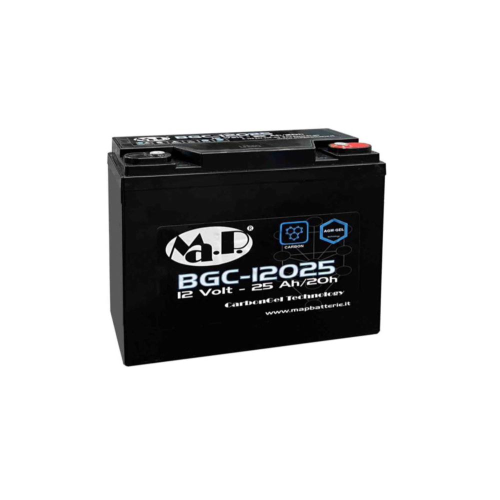 Batteria Gel Carbon Ciclica Alta Scarica 12V 25Ah Piombo